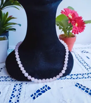 Collana Quarzo Rosa Vintage Anni '60