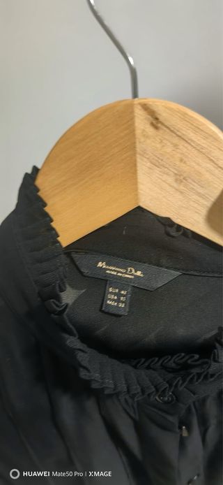 Camisa negra Massimo Dutti talla 42