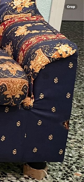 Sofá de 3 plazas con estampado floral