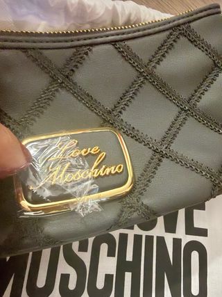 Bolso Hombro Love Moschino Negro Acolchado