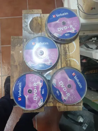 Pack 4 DVDs x 10 discos Verbatim DVD+R 120min 16x
