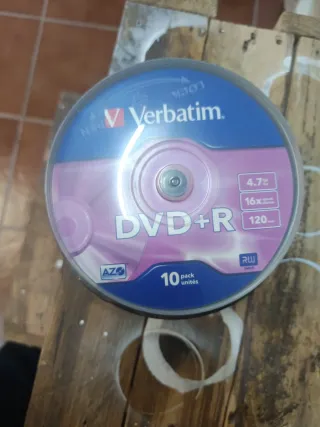 Pack 4 DVDs x 10 discos Verbatim DVD+R 120min 16x