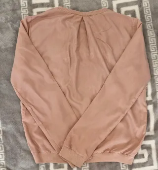 Sudadera Bershka rosa I'm Chill Talla M