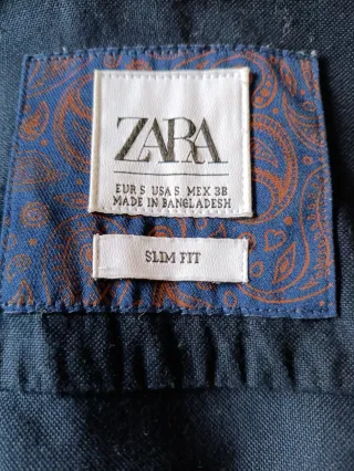 Camisa Zara Azul Marino Talla S
