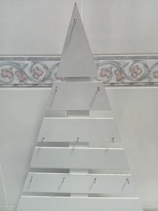 Árbol de Navidad Decorativo Madera Blanco