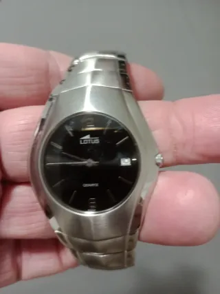 Reloj Lotus Acero Hombre Negro/Plata