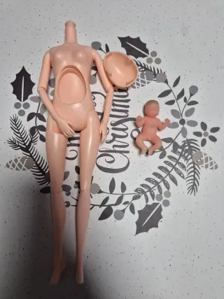 Cuerpo para Barbie con bebé y tapa