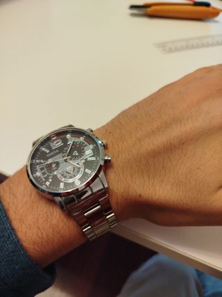 Reloj Geneva Hombre Plata