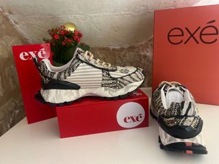 Deportivas Exé Beige Multicolor