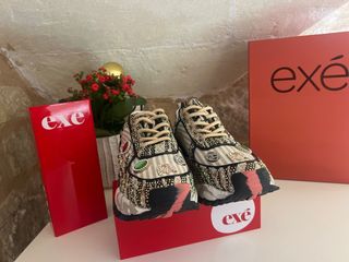 Deportivas Exé Beige Multicolor