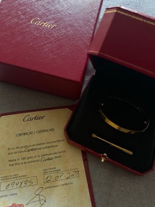 Pulsera Cartier Love Oro 18k Certificado
