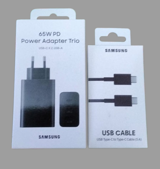 CARGADOR SAMSUNG ORIGINAL 65W CON 3 PUERTOS+CABLE