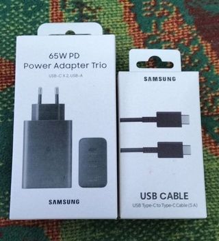 CARGADOR SAMSUNG ORIGINAL 65W CON 3 PUERTOS+CABLE
