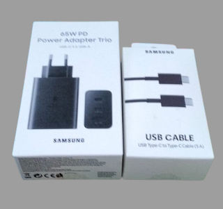 CARGADOR SAMSUNG ORIGINAL 65W CON 3 PUERTOS+CABLE