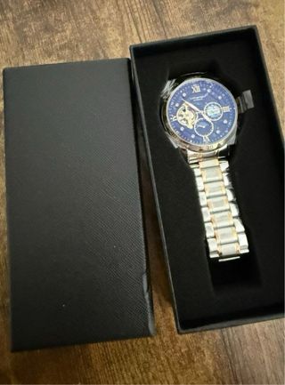 Reloj Automático Azul y Dorado