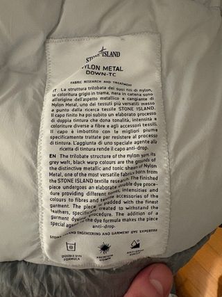 Stone Island Nylon Metal Down Grigio