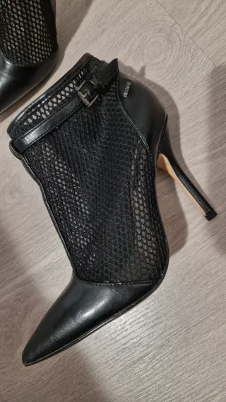 Botines Mustang Negro Malla Tacon