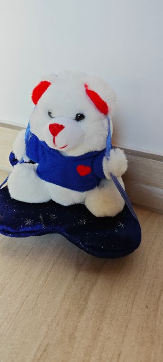 Orsetto Peluche Seduto su Altalena Blu JeTAime