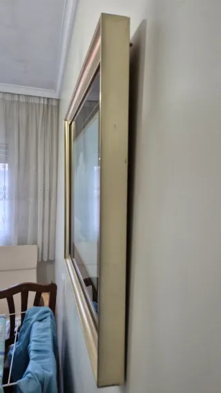 Cuadro decorativo azul y dorado