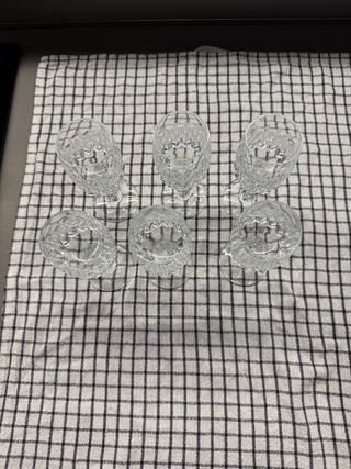 Set 6 Bicchierini Cristallo Decorati