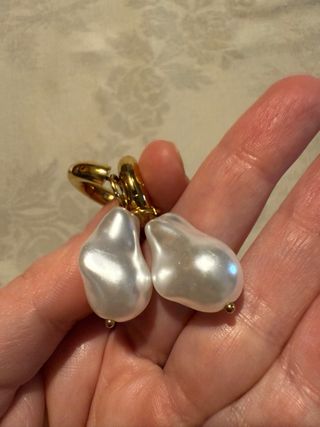 Pendientes Bendita Eva Aro Perlas Barrocas Dorados