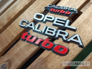 Pack Emblemas Opel Calibra Turbo ROJO