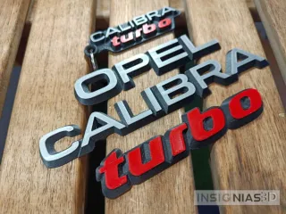 Pack Emblemas Opel Calibra Turbo ROJO