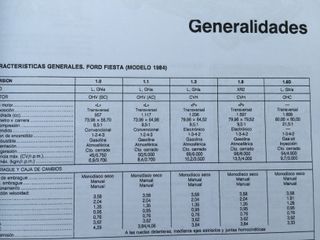 FORD FIESTA MK2 XR2 MANUAL DE TALLER GHIA 1.1 1.4
