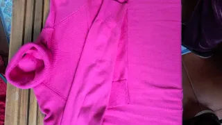 Jersey cuello alto rosa