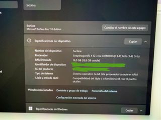 Microsoft Surface Pro 11 Negro/Plata