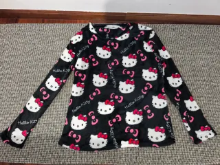 Pijama Hello Kitty XL Negro y Rosa