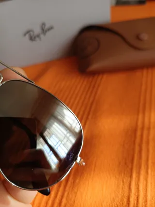 Gafas de sol Ray-Ban Aviator 55 plateadas