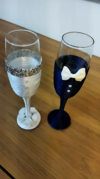 Maravillosas Copas de cristal decoradas