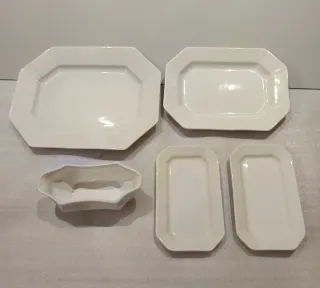 Vajilla Cartuja de Sevilla porcelana blanca