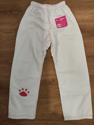 Kimono BJJ FUWORY Blanco y Rosa Talla M4