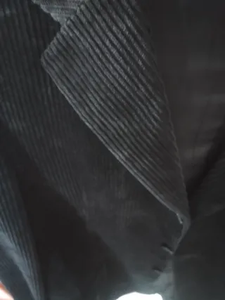 Chaqueta pana negra hombre