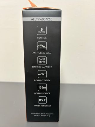 Luz Bicicleta ALLTY 600 Negra