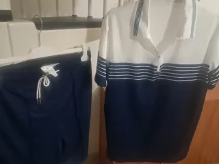 Completo Polo e Pantaloncini Blu Navy