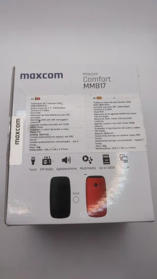 Telemóvel Maxcom Comfort MM817 Preto/Vermelho
