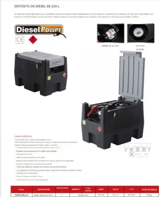 Depósito Diésel 370L + AdBlue 30L