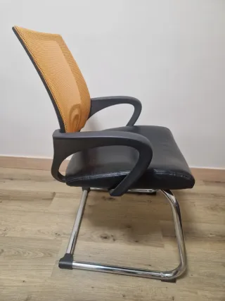 Lote 2 Sillas Oficina Negro/Naranja