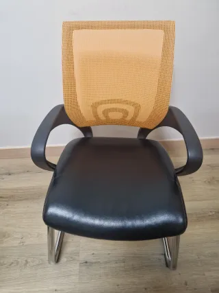 Lote 2 Sillas Oficina Negro/Naranja