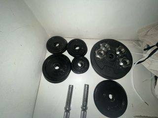 Pesas y mancuernas para gimnasio