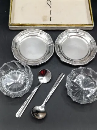 Set salero y pimentero cristal Bayard