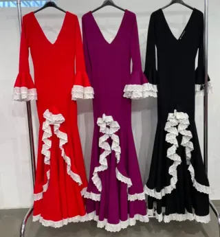 Traje Flamenca buganvilla Volantes Talla Única