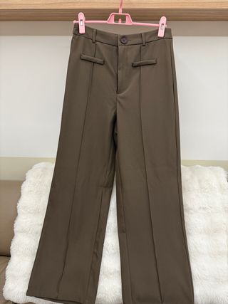 Pantaloni palazzo marrone taglia L