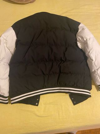 Giubbotto stile americano nero e bianco