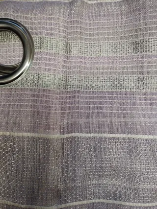 Visillo gris y rosa 140x260cm