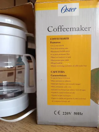 Cafetera Oster Eléctrica Blanca