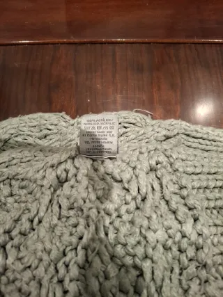 Manta de sofá tejida gris 175x135 cmts